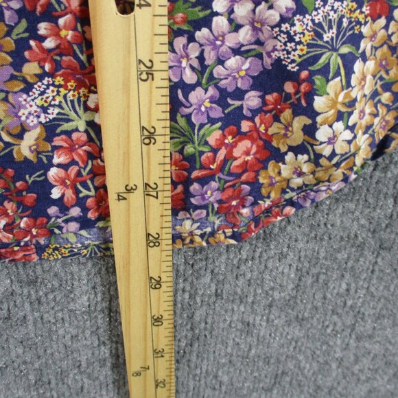 VINTAGE Andrew McMullan Shirt Womens 8 Pink Blue Floral Print Lilac USA Made - Picture 9 of 12